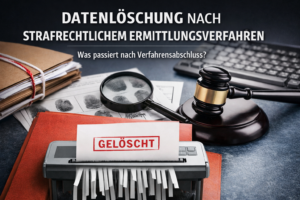 Datenlöschung nach Abschluss eines strafrechtlichen Ermittlungsverfahrens