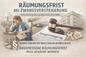 Räumungsfrist bei Vollstreckung aus einem Zuschlagsbeschluss: Eine Entscheidung des Landgerichts Kiel